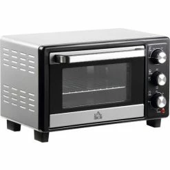 HOMCOM Mini Oven 16L Countertop Oven W/ Adjustable Temperature Timer 1400W