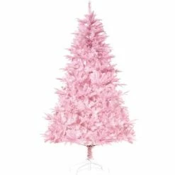 HOMCOM 5FT Artificial Christmas Tree W/ Automatic Open For Home Party Pink