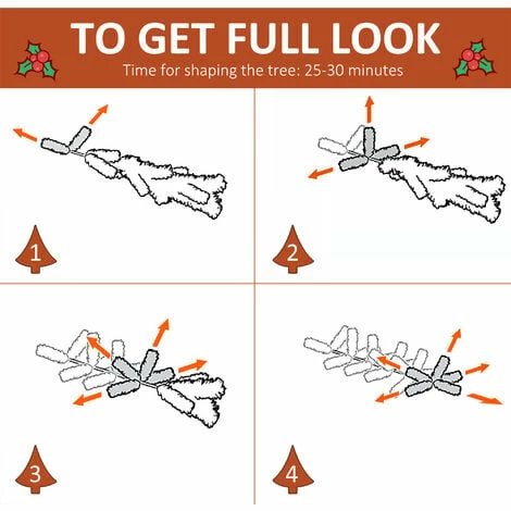 HOMCOM 6FT Artificial Snow Dipped Christmas Tree Xmas Holiday Pencil Tree Green