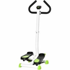 HOMCOM Twister Stepper Height Adjustable Step Machine W/ LCD Screen, White