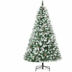 HOMCOM 6FT Artificial Christmas Tree Xmas Indoor Decoration, Automatic Open