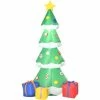 HOMCOM 6ft Tall Inflatable Christmas Tree W/ Star And Multicolour Gift Boxes
