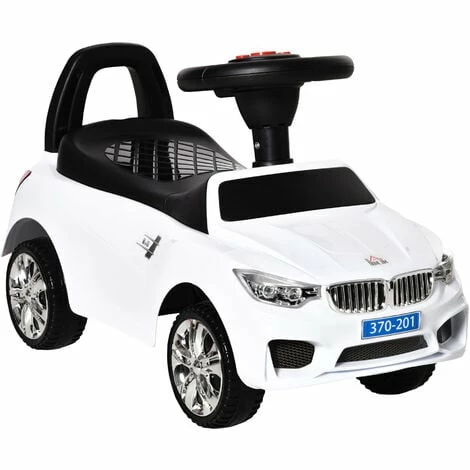 HOMCOM Ride on Car Baby Toddler Walker Foot to Floor Sliding Car Slider White