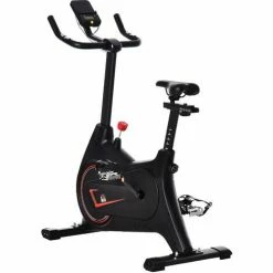 HOMCOM Adjustable Indoor Magnetic Exercise Bike Cardio Workout Bike Trainer