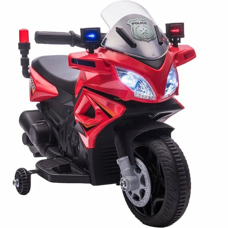 HOMCOM Kids 6V Electric Pedal Motorcycle Ride-On Toy Battery 18-36 months Red