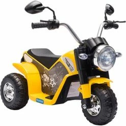 HOMCOM Kids 6V Electric Motorcycle Ride-On Toy Battery 18 - 36 Months Yellow