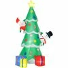 HOMCOM 7ft Christmas Inflatable Tree LED Lighted Indoor Outdoor Decoration