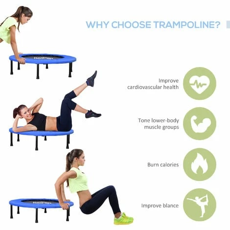 HOMCOM 91cm Trampoline Indoor Outdoor Rebounder Mini Jumper Sports Game Home