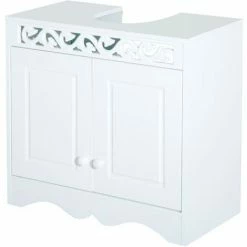 HOMCOM Sink Cabinet Basin Bathroom Cupboard Shelf Storage Unit Furniture