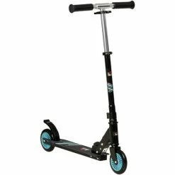 HOMCOM Kids Scooter One Click Foldable Kick Scooter Adjustable Height For Boys And Girls 3 - 8 Years Black
