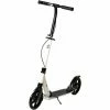 HOMCOM Foldable Kick Scooter W/ Adjustable Height, Dual Brake System, White