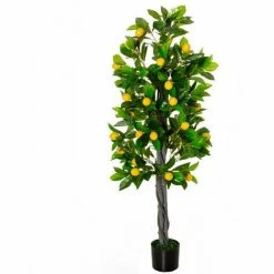 HOMCOM Artificial Lemon Tree Fake Plant In Pot Indoor Outdoor Décor 135cm