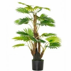 HOMCOM Artificial Palm Tree Fake Plant In Pot Indoor Outdoor Décor 135cm