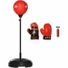 HOMCOM Kids Punching Bag With Stand, Free Standing Boxing Bag Height 122-154cm