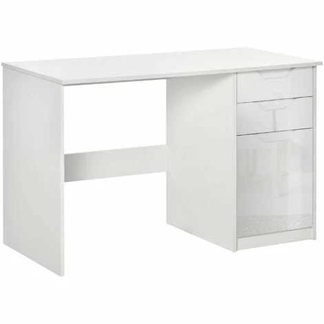 HOMCOM Computer Desk w/ Drawers Modern Writing Workstation for Home Office