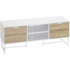 HOMCOM TV Stand Modern TV Cabinet W/ Storage Shelves And Drawers For 32-47" TVs