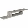HOMCOM Wall Mounted Media Console, Floating TV Stand Component Shelf, Grey