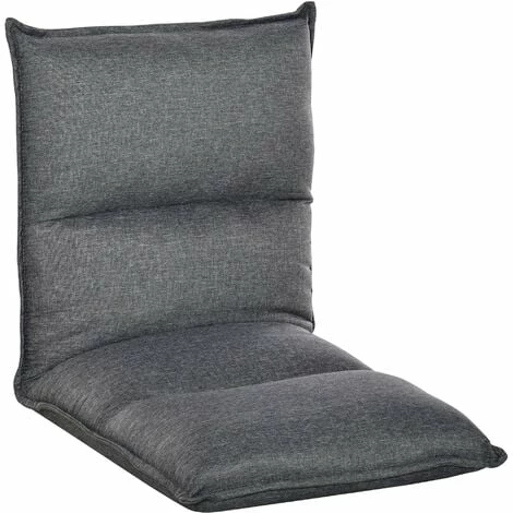 HOMCOM Foldable Padded Sofa with Adjustable Backrest Thick Seat Cushion Lounge
