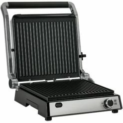 HOMCOM Health Grill Panini Press 2000W W/ 180 Degrees Open Non-Stick Plate
