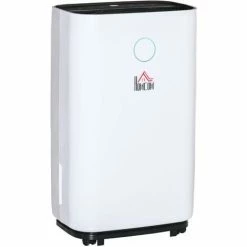 HOMCOM 20L/Day Portable Quiet Dehumidifier For Home, Electric Air De-Humidifier