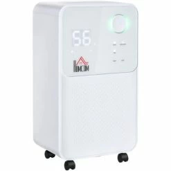 HOMCOM 2L Portable Quiet Dehumidifier, 12L/Day Electric Air De-Humidifier