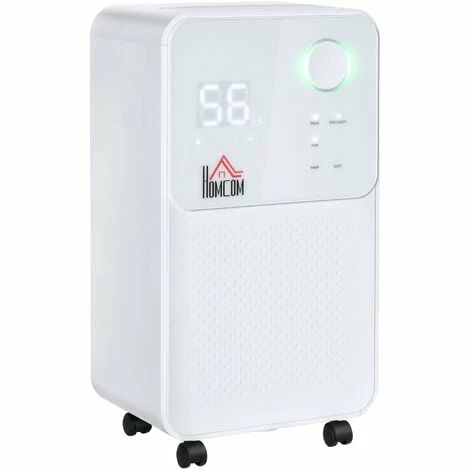 HOMCOM 2L Portable Quiet Dehumidifier, 12L/Day Electric Air De-Humidifier