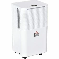 HOMCOM 12L/Day Portable Quiet Dehumidifier For Home, Electric Air De-Humidifier