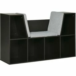 HOMCOM Kids Cabinet W/ Six Compartments For Toys, Clothes, Books - Brown