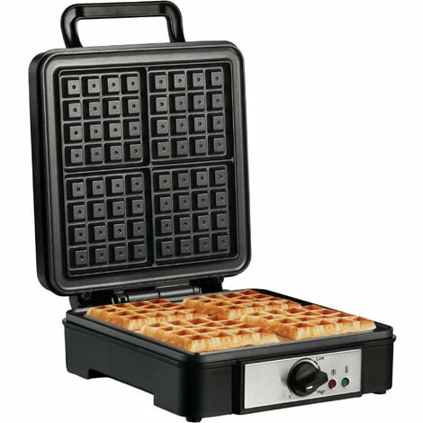 HOMCOM 4 Slice Waffle Maker w/ Deep Cooking Plate Adjustable Temperature1200W