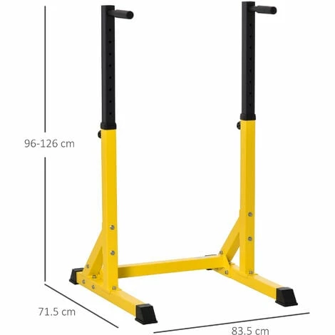 HOMCOM Dip Station Chin Up Parallel Bars Pull Up Power Tower Home Gym Workout