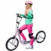 HOMCOM Teen Scooter Children Stunt Scooter W/ 16" Tyres Adjustable Height, Pink