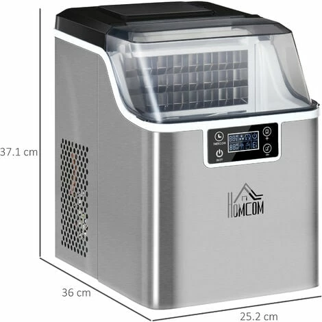 HOMCOM Ice Maker Machine Counter Top Ice Cube Maker for Home 20kg in 24 Hrs