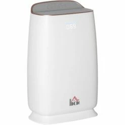 HOMCOM Air Purifiers For Bedroom With 3-Stage Filtration System, Air Monitor
