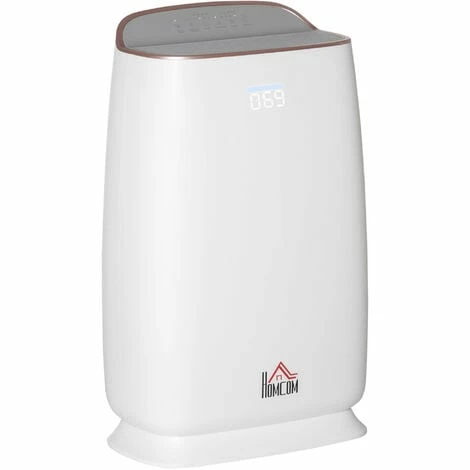 HOMCOM Air Purifiers for Bedroom with 3-Stage Filtration System, Air Monitor