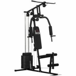 HOMCOM Multifunction Home Gym Machine With 45kg Weights For Full Body Workout