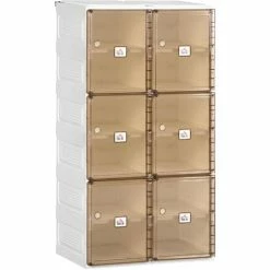 HOMCOM Plastic Shoe Storage Cabinet Cube Shoe Storage Organizer For Bedroom