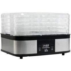 HOMCOM 5 Tier Food Dehydrator, 245W For Drying Fruit, Meat, Vegetable, Silver