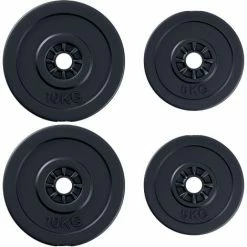 HOMCOM 4 Piece Dumbell Barbell Plate Set 2 X 5kg And 2 X 10kg For Home Gym