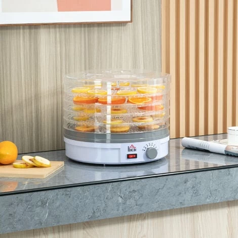 HOMCOM 5 Tier Food Dehydrator for Drying Fruit Meat Vegetable Jerky Pet Treat