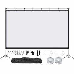 HOMCOM Projector Screen 120 Inch Portable 16:9 Projection Screen Indoor Outdoor