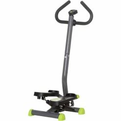 HOMCOM Twister Stepper Height Adjustable Step Machine W/ LCD Screen, Grey