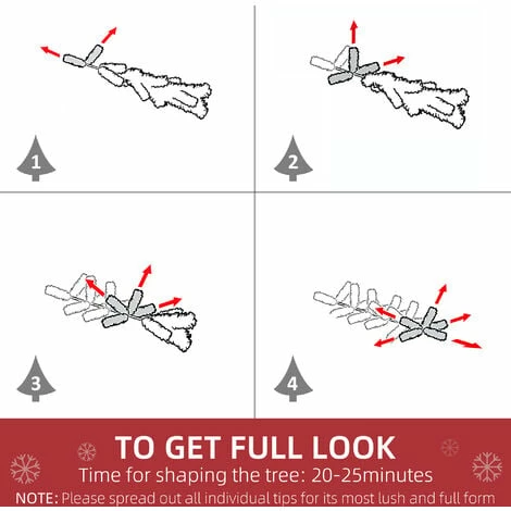 HOMCOM 5ft Snow Flocked Artificial Christmas Tree w/ Realistic Branch Tips