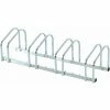 HOMCOM Bike Parking Rack Bicycle Locking Storage Stand For 4 Cycling Silver