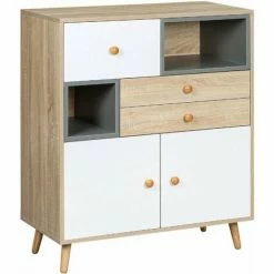 HOMCOM Modern Sideboard, Storage Cabinet, Free Standing Accent Cupboard
