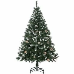 HOMCOM 5FT Artificial Christmas Tree Xmas Indoor Decoration, Automatic Open