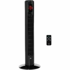 HOMCOM 38 Inch Tower Fan With 70° Oscillation 3 Speed And 3 Mode Indoor Black