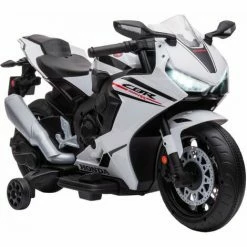 HOMCOM Honda Licensed 6V Kids Electric Motorbike Ride On Car For 3-5 Years White