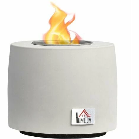 HOMCOM Tabletop Fire Pit, Indoor Fire Pit 12.5cm Table Top Fire Pit Bowl, Grey
