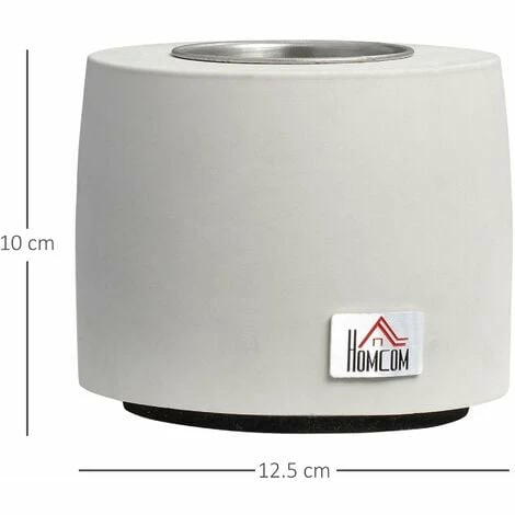 HOMCOM Tabletop Fire Pit, Indoor Fire Pit 12.5cm Table Top Fire Pit Bowl, Grey