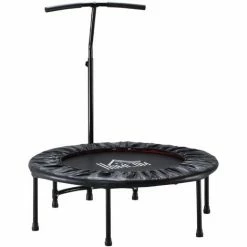 HOMCOM 40'' Kids Mini Trampoline, Adult Rebounder Jumper W/ Handle Fitness